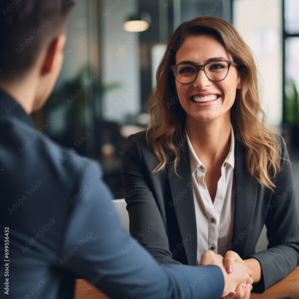 Graceful Leadership: Happy Mid-Aged Business Manager Navigating Success